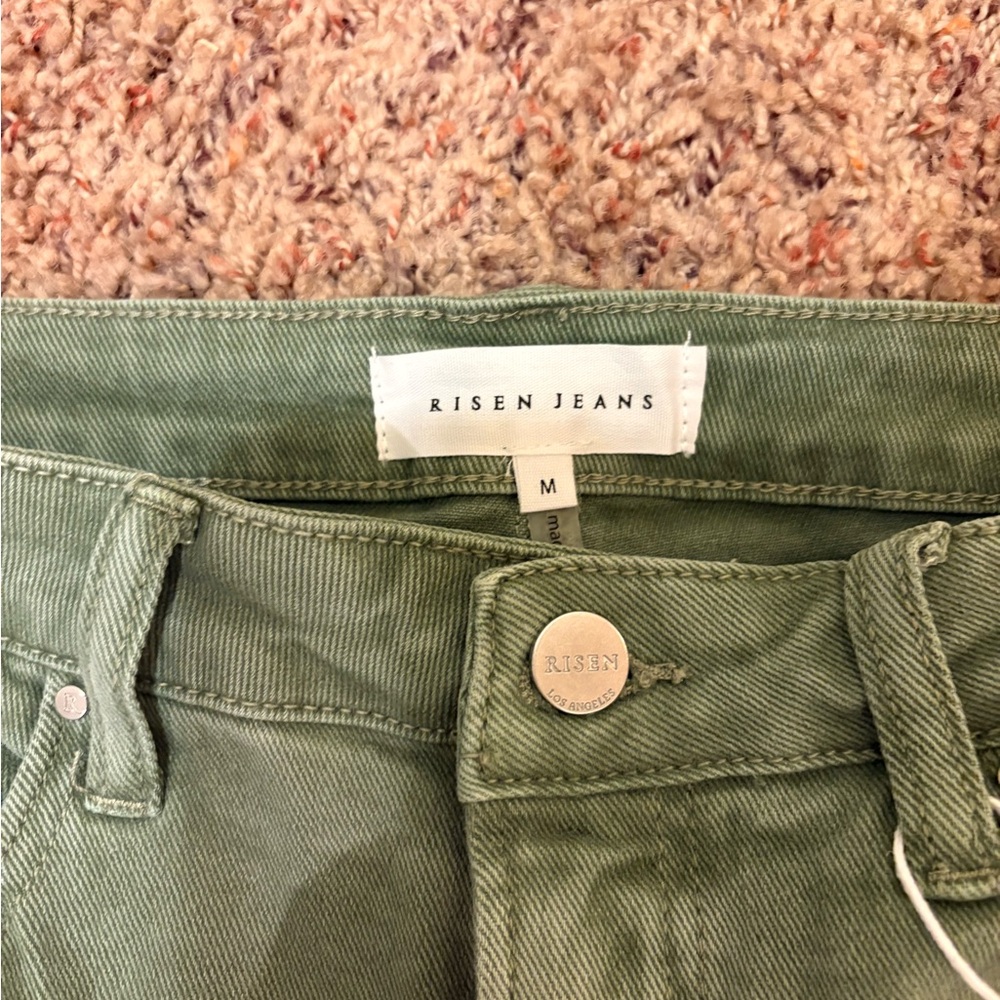 Great Risen Olive Denim Skirt - Picture 3 of 4